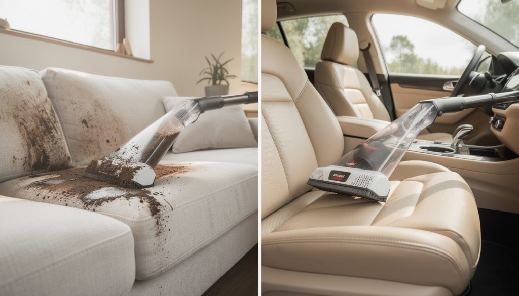 découvrez comment le bissell peut éliminer efficacement les taches sur votre canapé et nettoyer en profondeur les sièges de voiture pour un intérieur impeccable.