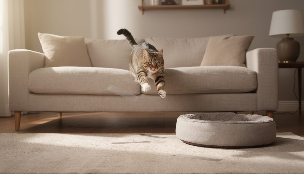 découvrez des astuces efficaces pour empêcher votre chat de grimper sur le canapé et protégez votre mobilier tout en respectant le comportement de votre animal.