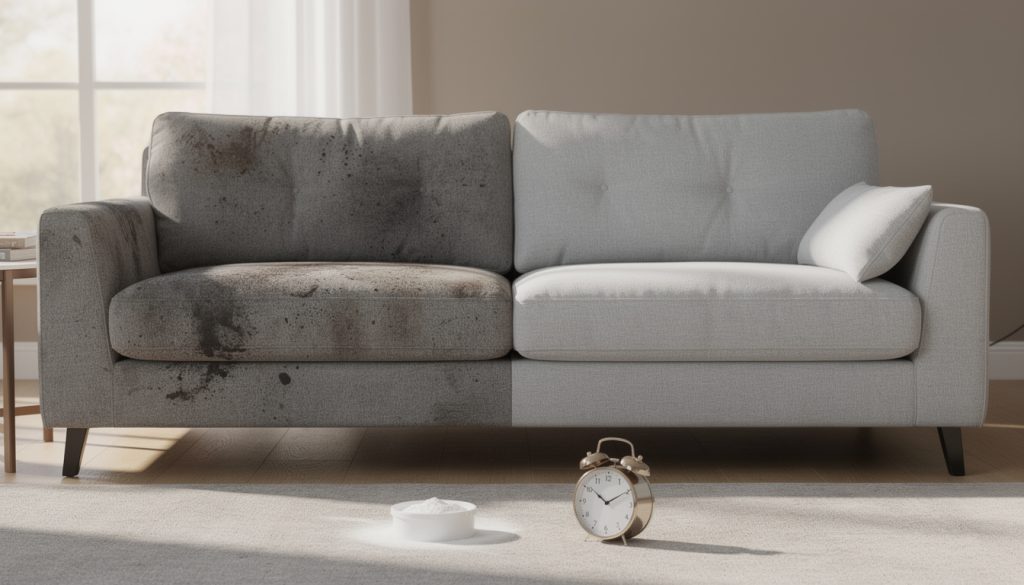 découvrez comment une simple poudre et seulement 20 minutes ont métamorphosé mon canapé en tissu gris sale en un cocon propre et accueillant, grâce à une méthode facile et efficace.