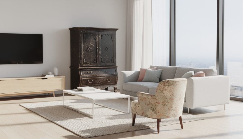 une décoratrice d’intérieur vous dévoile quel meuble démodé doit impérativement disparaître de votre salon pour moderniser et sublimer votre espace de vie.