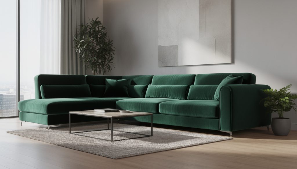 profitez de notre promo exclusive avec ce somptueux canapé d’angle en velours à -600 € sur notre boutique en ligne. offrez-vous élégance et confort à prix réduit dès maintenant !